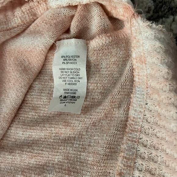 Vintage Havana lightweight sweater, pink, size L NWT! - Picture 6 of 6